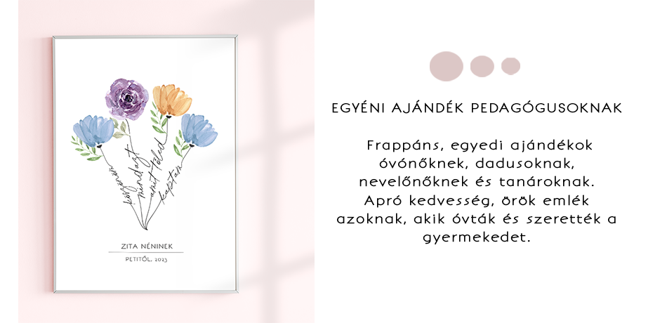 Ajándék pedagógus, óvónő, tanár, dajka