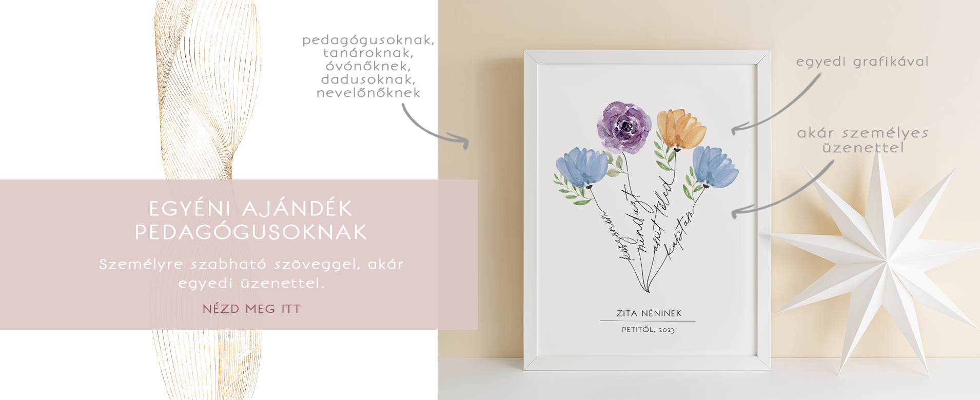 Ajándék pedagógus, óvónő, tanár, dajka