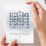 Karácsonyi képeslap pingvines