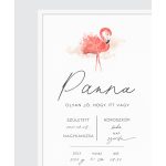 FLAMINGÓ ÚJSZÜLÖTT SZÜLETÉSI POSZTER