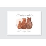 Családi falikép, nevekkel