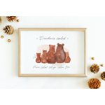 Családi falikép, nevekkel