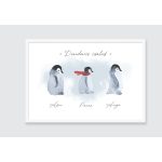 Családi falikép, nevekkel