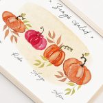 Őszi családi falikép nevekkel