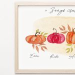 Őszi családi falikép nevekkel