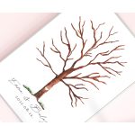 Ujjlenyomat fa vendégkönyv tintapárnával