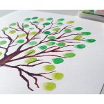 Ujjlenyomat fa vendégkönyv tintapárnával