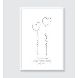 KÉT SZÍV- neves poszter pároknak