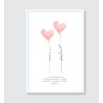 SZÍVEK- neves poszter pároknak