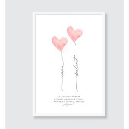 SZÍVEK- neves poszter pároknak
