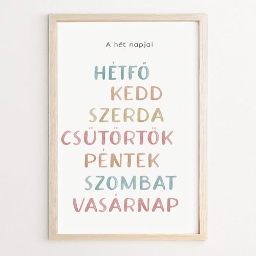 A hét napjai falikép