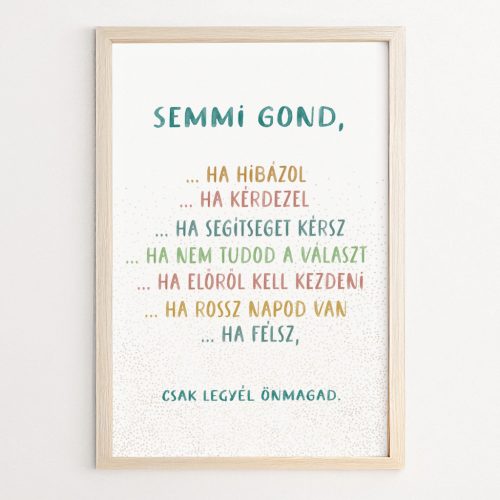 Motivációs falikép- Semmi gond