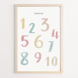 Számok 1-10-ig falikép