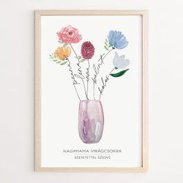 Nagymama virágcsokra, választható virágokkal