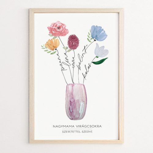 Nagymama virágcsokra, választható virágokkal