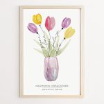 Nagymama virágcsokra, falikép nevekkel