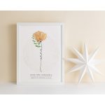 Virágszál pedagógus ajándék falikép