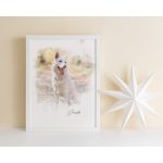 Vízfesték portré kiskedvencről